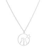 Cat Couple Necklace, Women's Jewelry