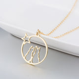 Cat Couple Necklace, Women's Jewelry
