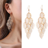 Vintage Leaf Drop Earrings, Women's Jewelry